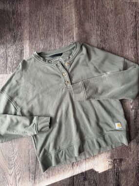 Carhartt Olive Crewneck Henley Pullover